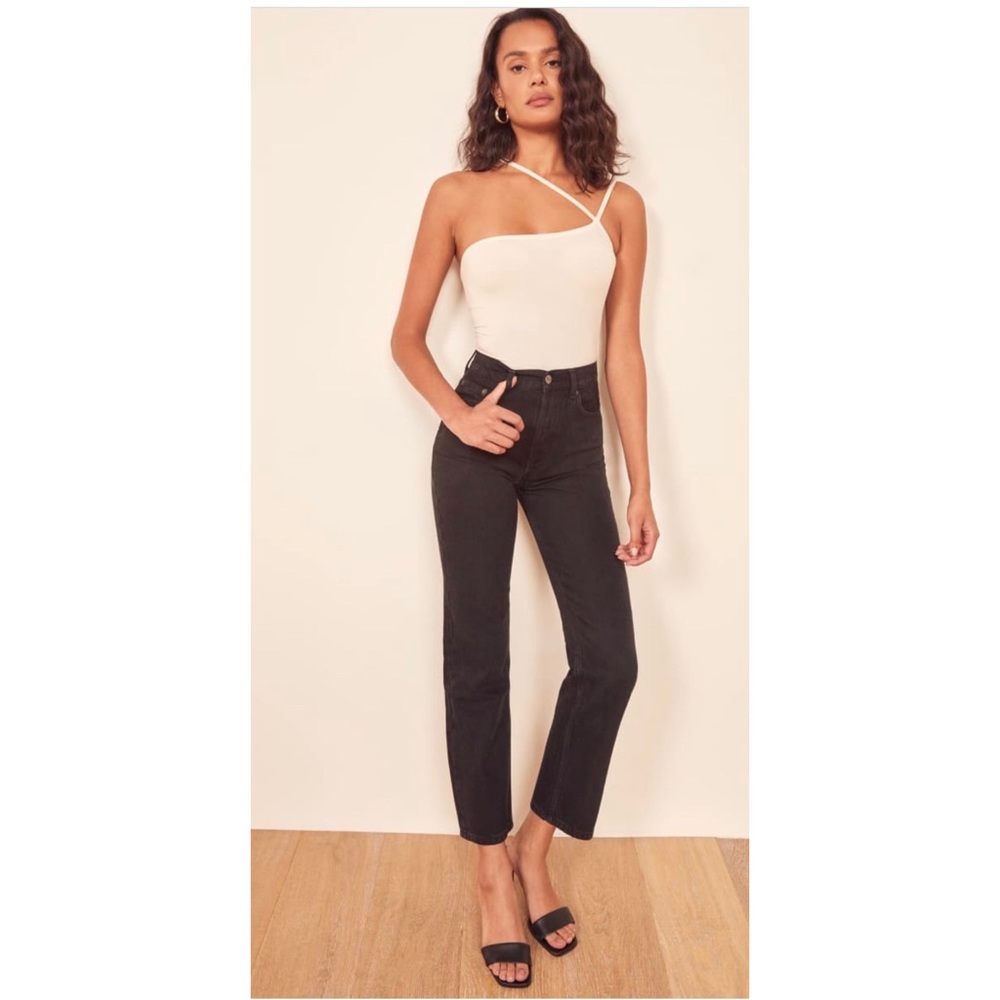 REFORMATION Cynthia Black High Rise -Sz28-NWT - Picture 6 of 8
